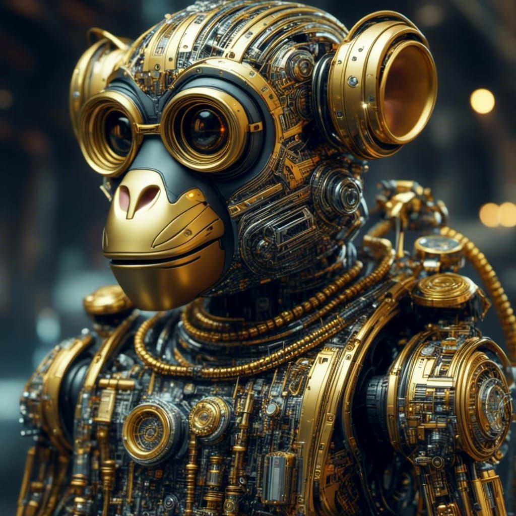 Cyberpunk Node Monkey in PunkPOP Style