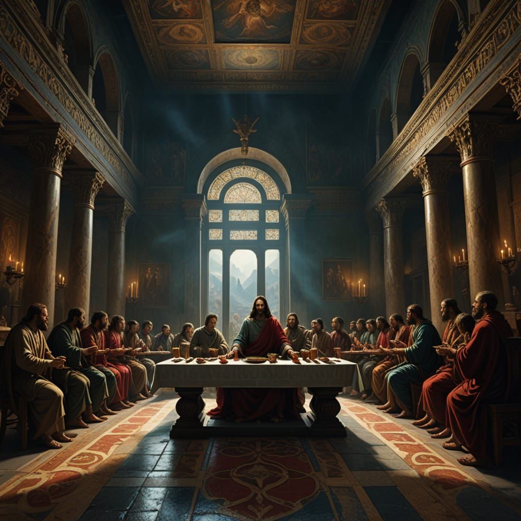 Golden Last Supper in Ancient Rome