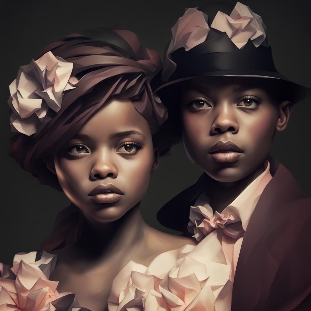 Vibrant Graffiti Art of a Young Black Couple