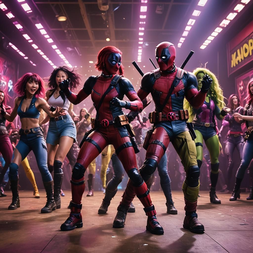 Deadpool K-Pop Dance Party: Superheroes Shocked