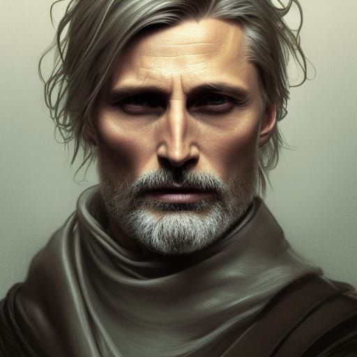 Fantasy Knight Portrait in Hyperdetailed Style