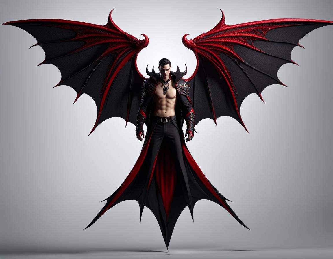 Vampire Tattoo with Wings: 3D Game Cinematic