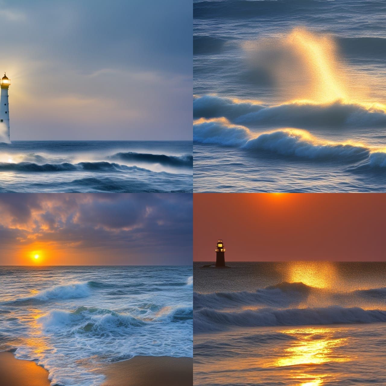 Picturesque Lighthouse Scene at Sunset