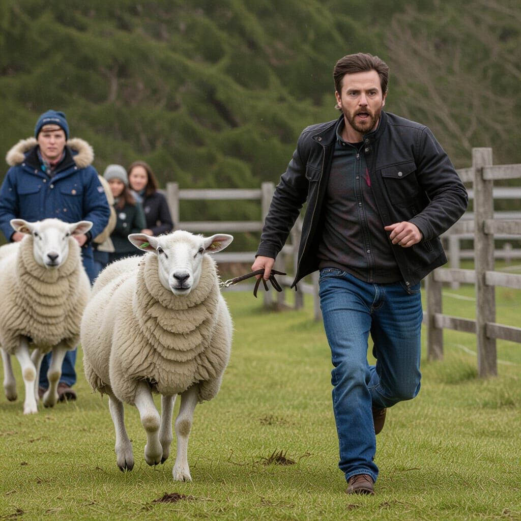 Zombie Dogs Chase Sheep