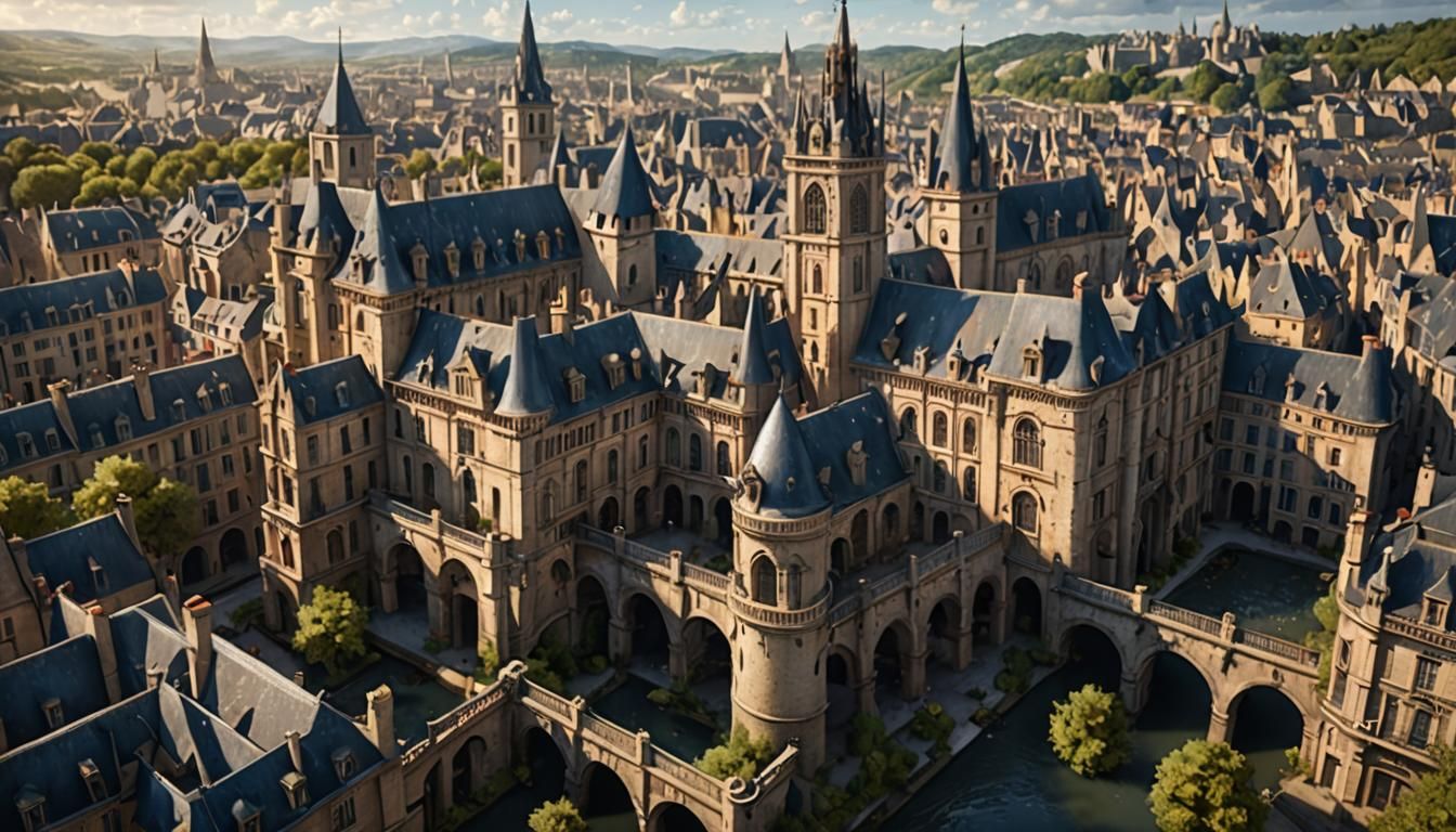 Vendôme, France: Fantastical Matte Painting in Deep Color