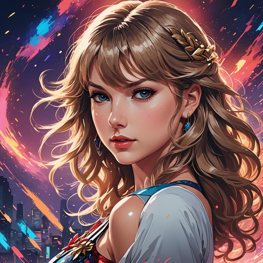 Taylor Swift as Anime-Style Manga Scan