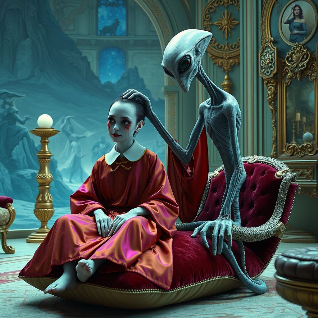 The year 2400, humans are only bred as pets now