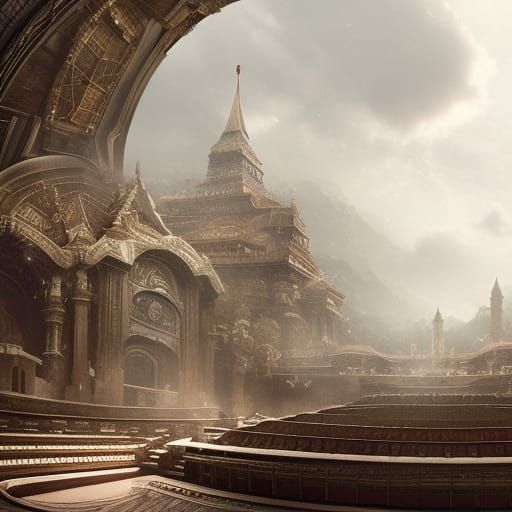 Epic Cinematic Theater: Detailed Digital Matte Painting