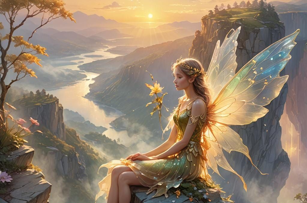 Enchanted Sunrise on Fairy Cliff