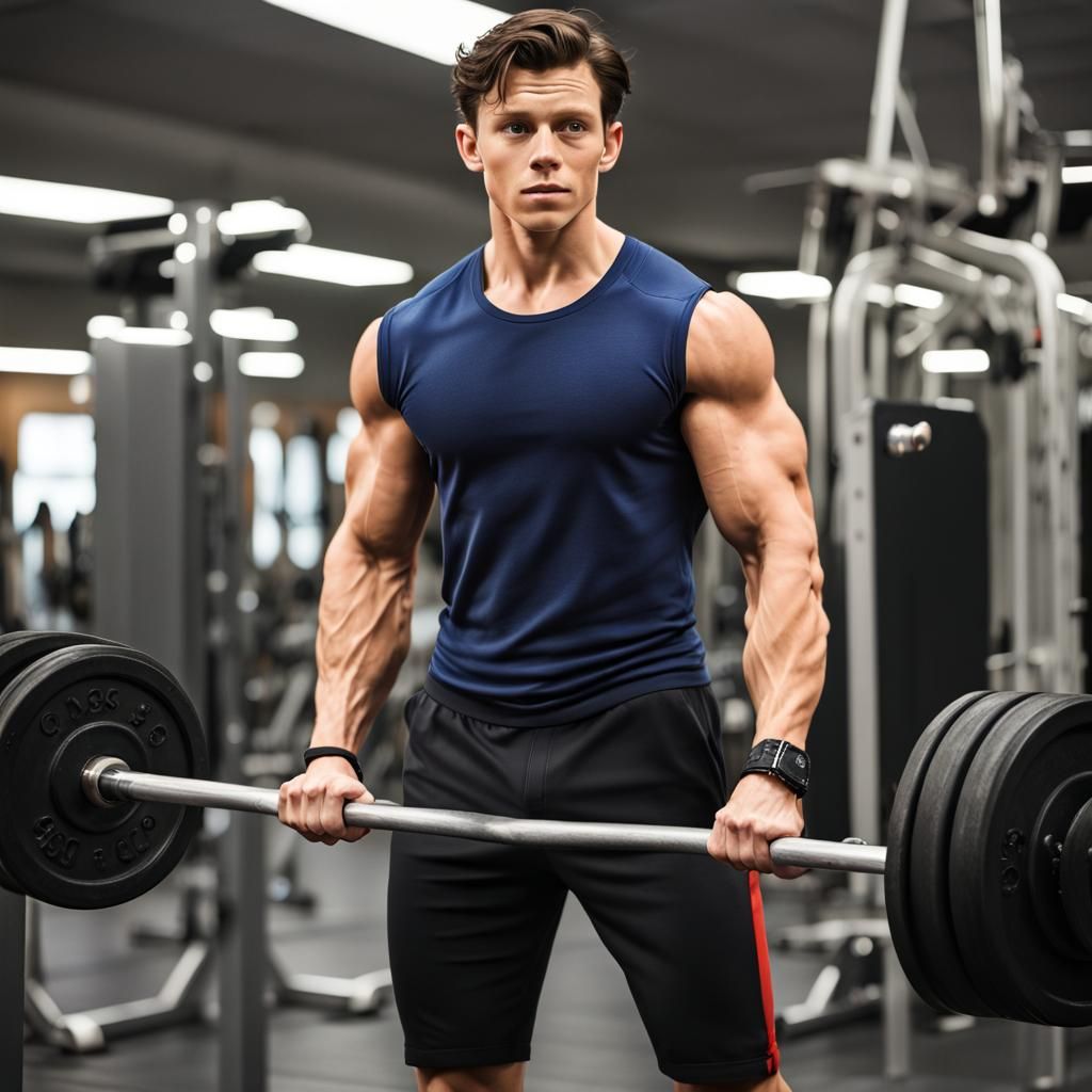 Extremely Muscular Man in Gym Underwear