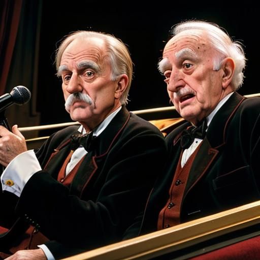 Statler and Waldorf Heckle From Balcony Seats