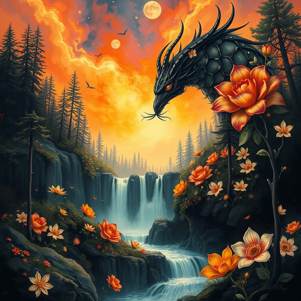 Surrealist Masterpiece in Digital Oil Painting