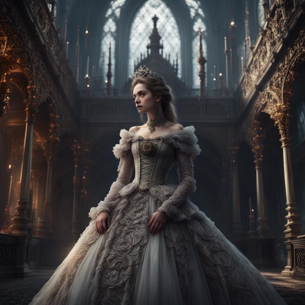 Frilly Gothic Princess: Digital Matte Painting