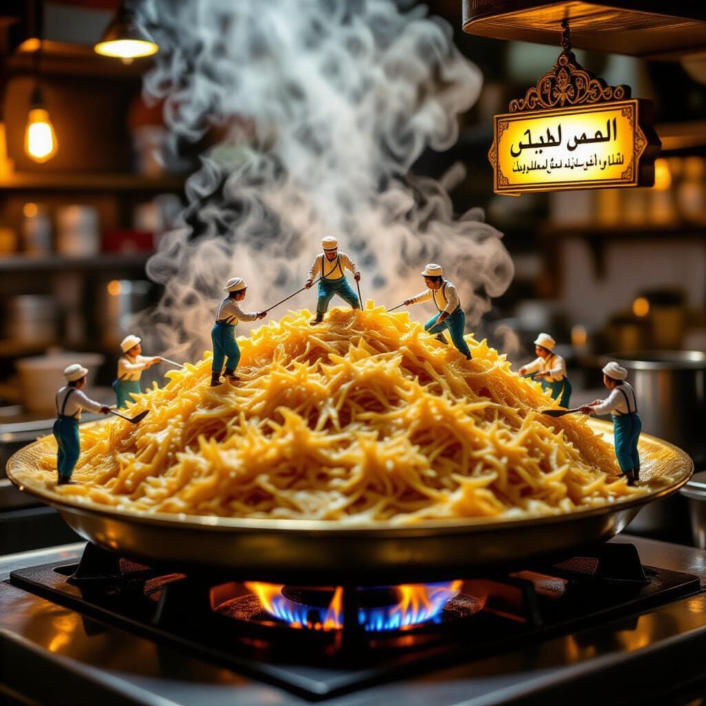 Kunafa Creation: Tiny Chefs in a Fantasy Kitchen