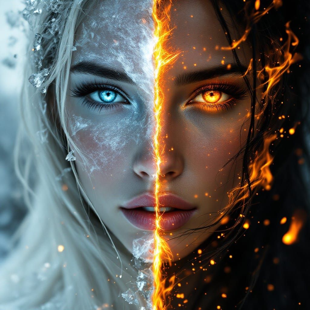 Divided Beauty in a Dance of Elements