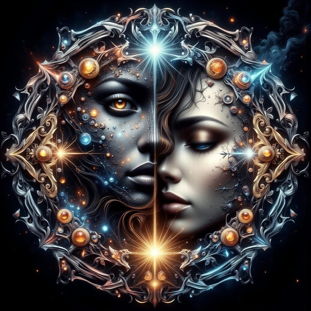 Surreal Yin and Yang in Vivid Colors