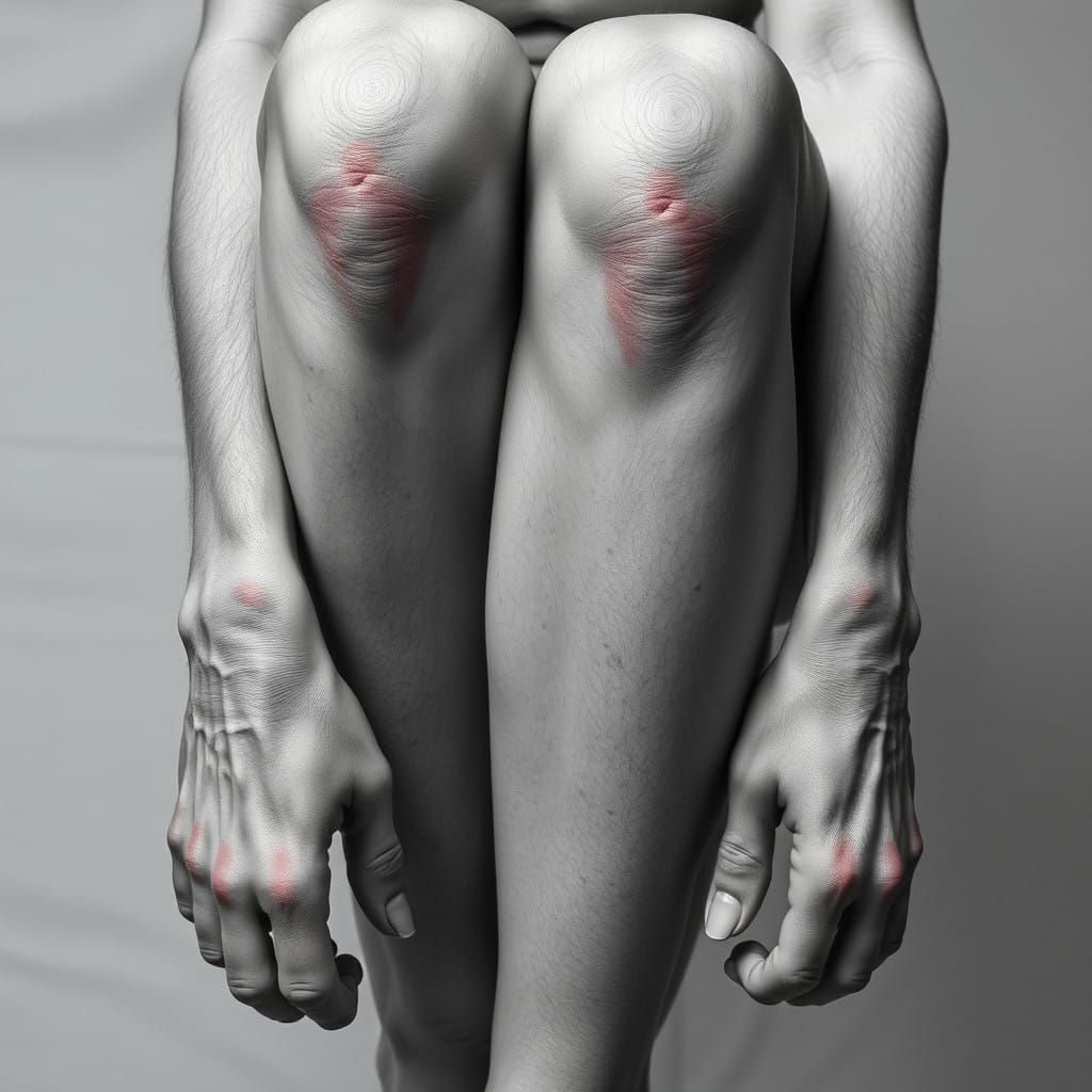 Surreal Portrait in Monochromatic Detail