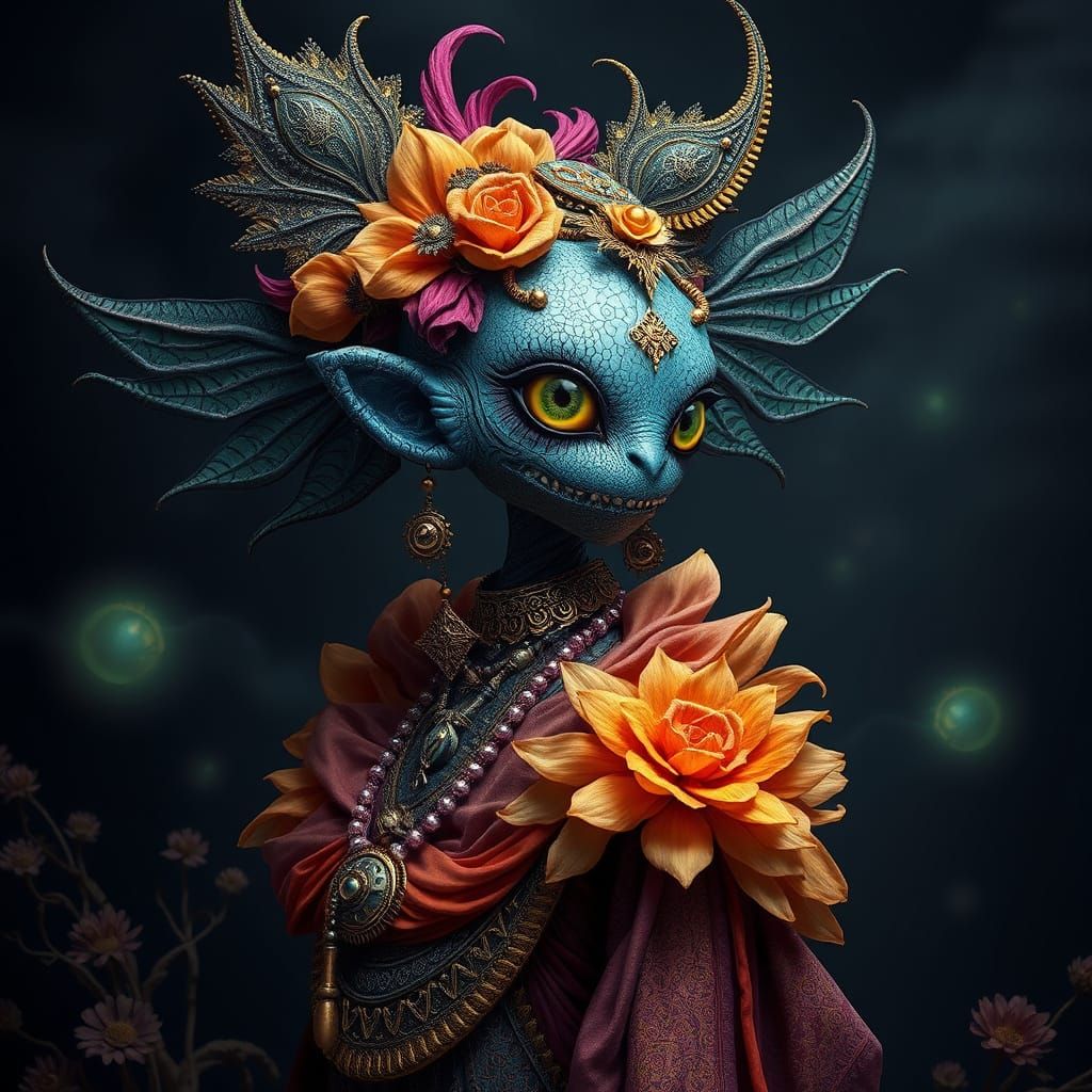 Beautiful Fantasy Character with Painterly Brushstrokes