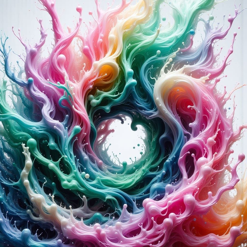 Vibrant Magnetic Liquid in Dreamy Style