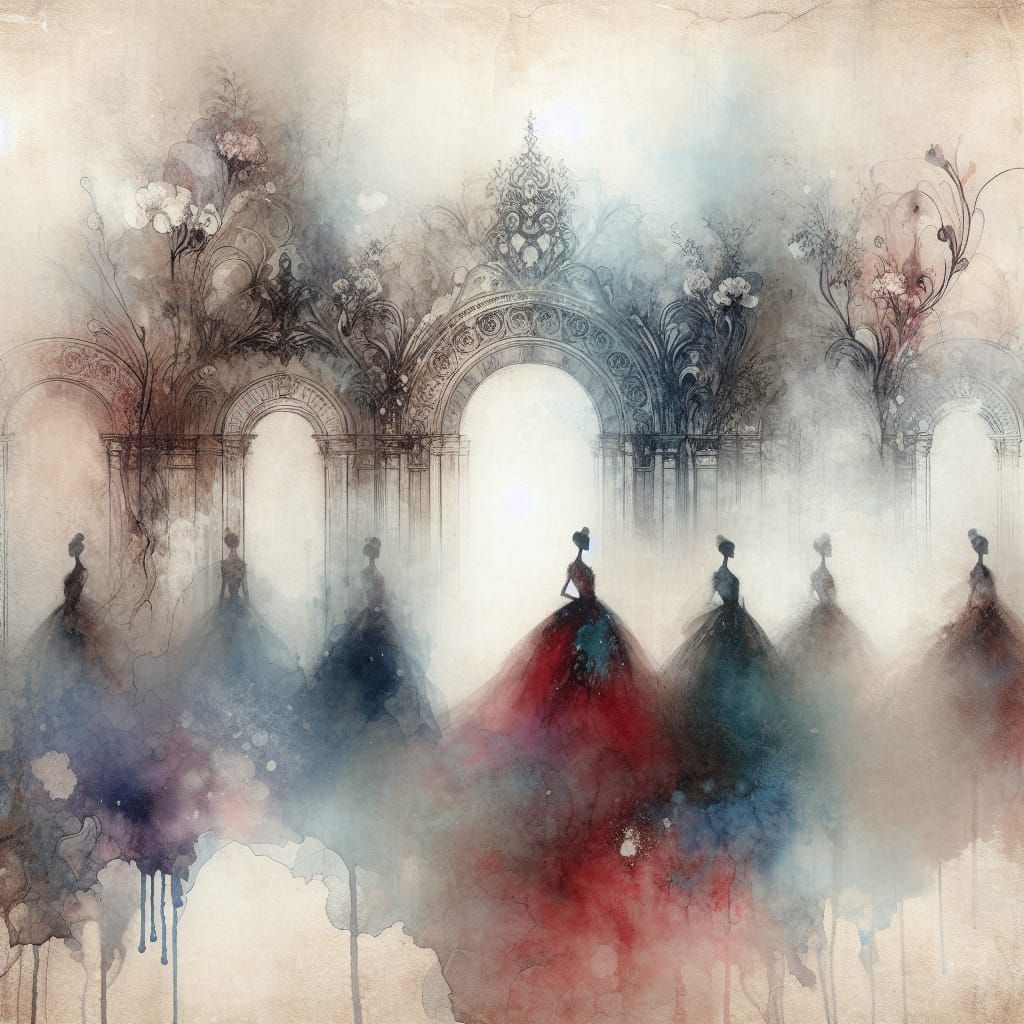 Minimalist Haute Couture Fashion Show as Impressionist Art