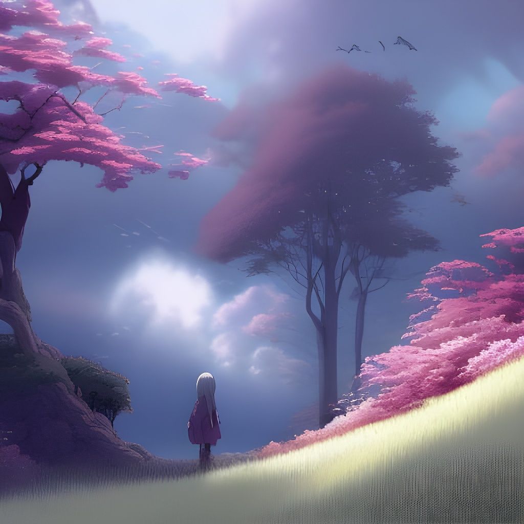 Ghibli-Style Longboat in Ethereal Mist