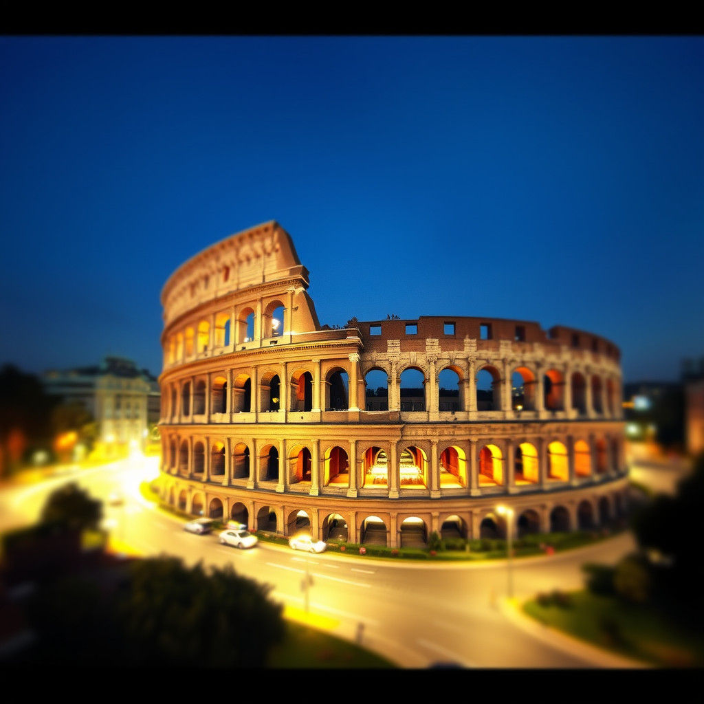 8-bit Coliseum: Tilt-Shift Rome
