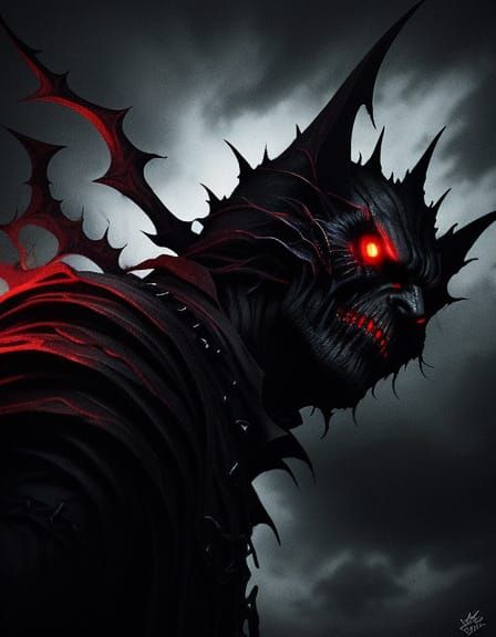 Dark Fantasy Entity in Ominous Shadows