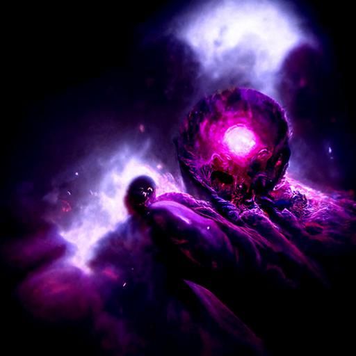 Sinister Cosmic Giant of Violet Hydrogen Cyanide
