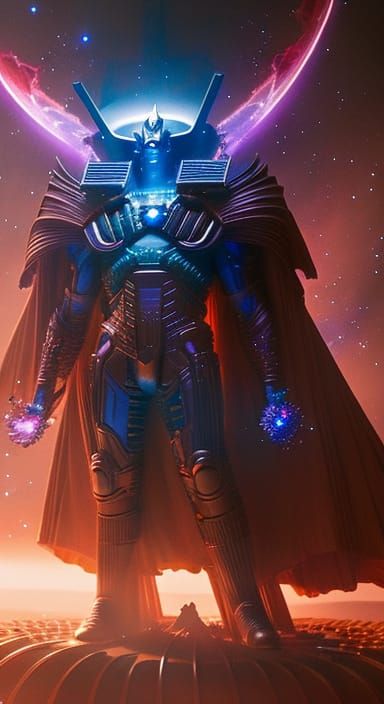 Epic Galactus Render in Cosmic Horror Style