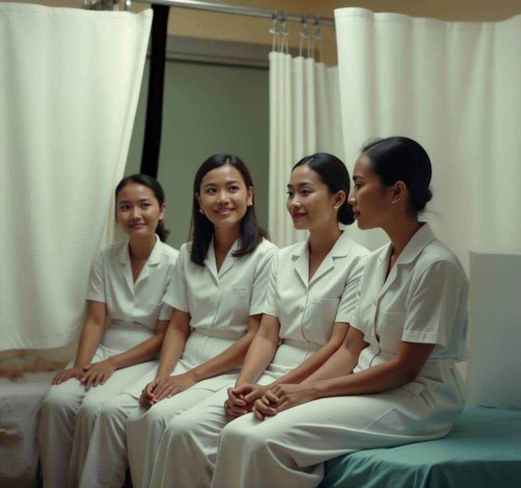 Filipina Nurses in Hospital Ward