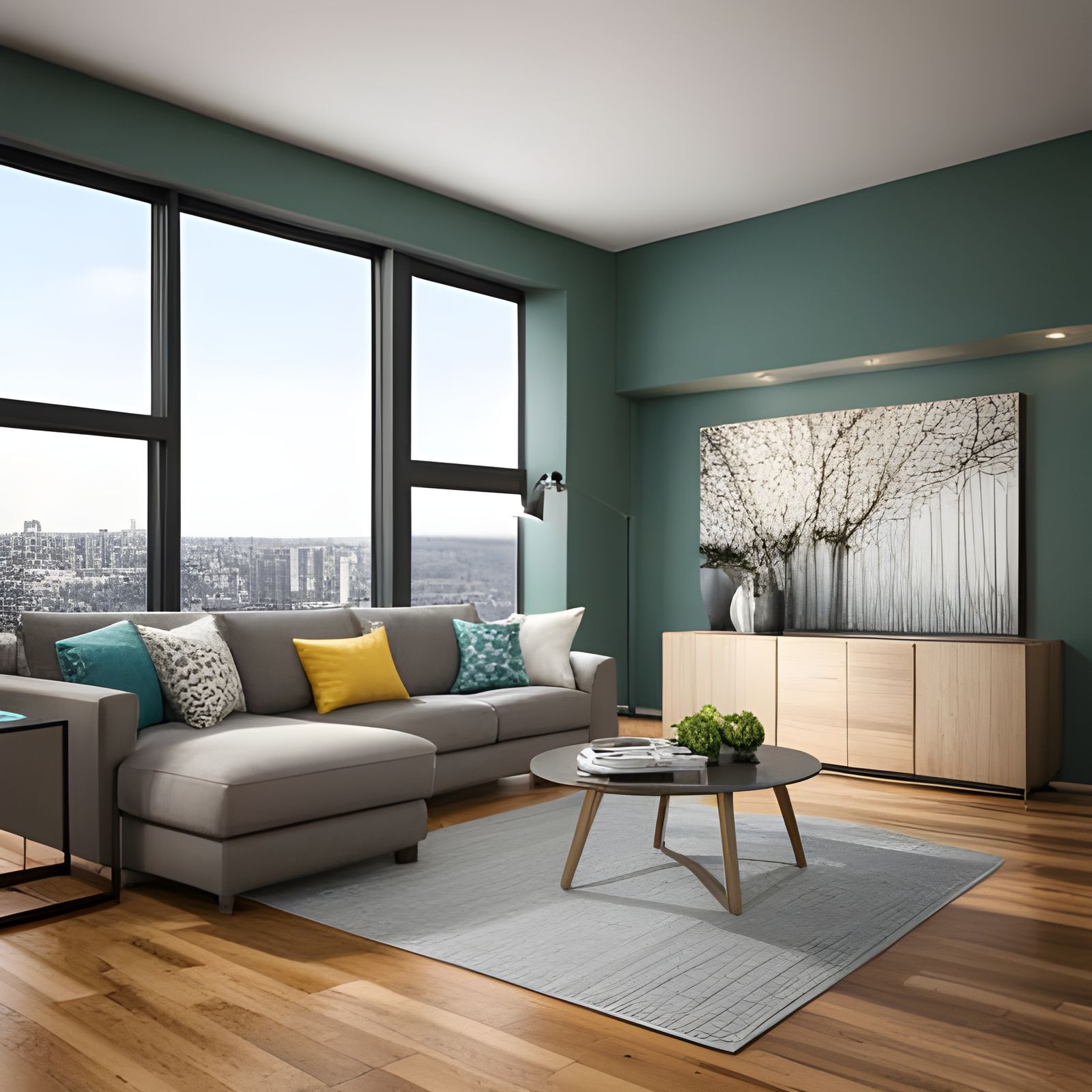 Dramatic Waves as Impressionist Gouache Painting