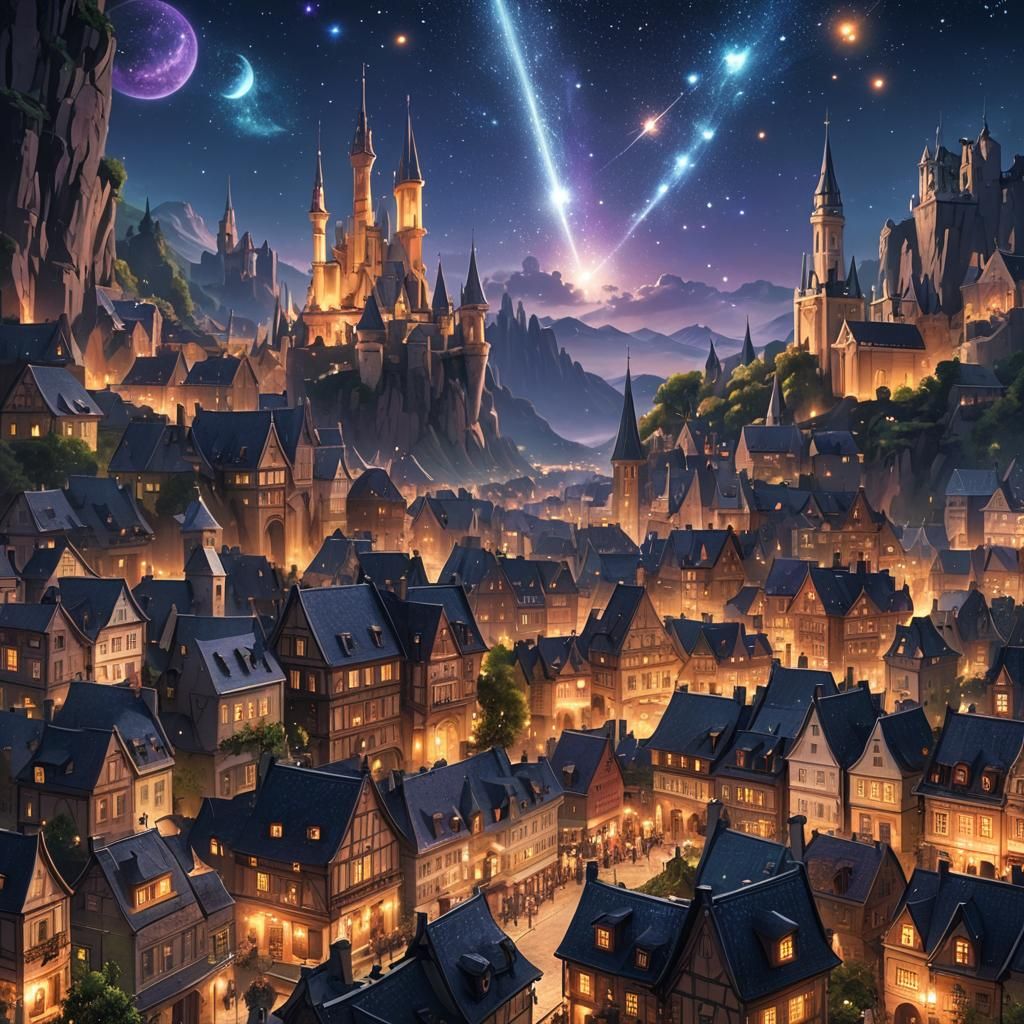 Velaris: City of Starlight During Starfall Celebration