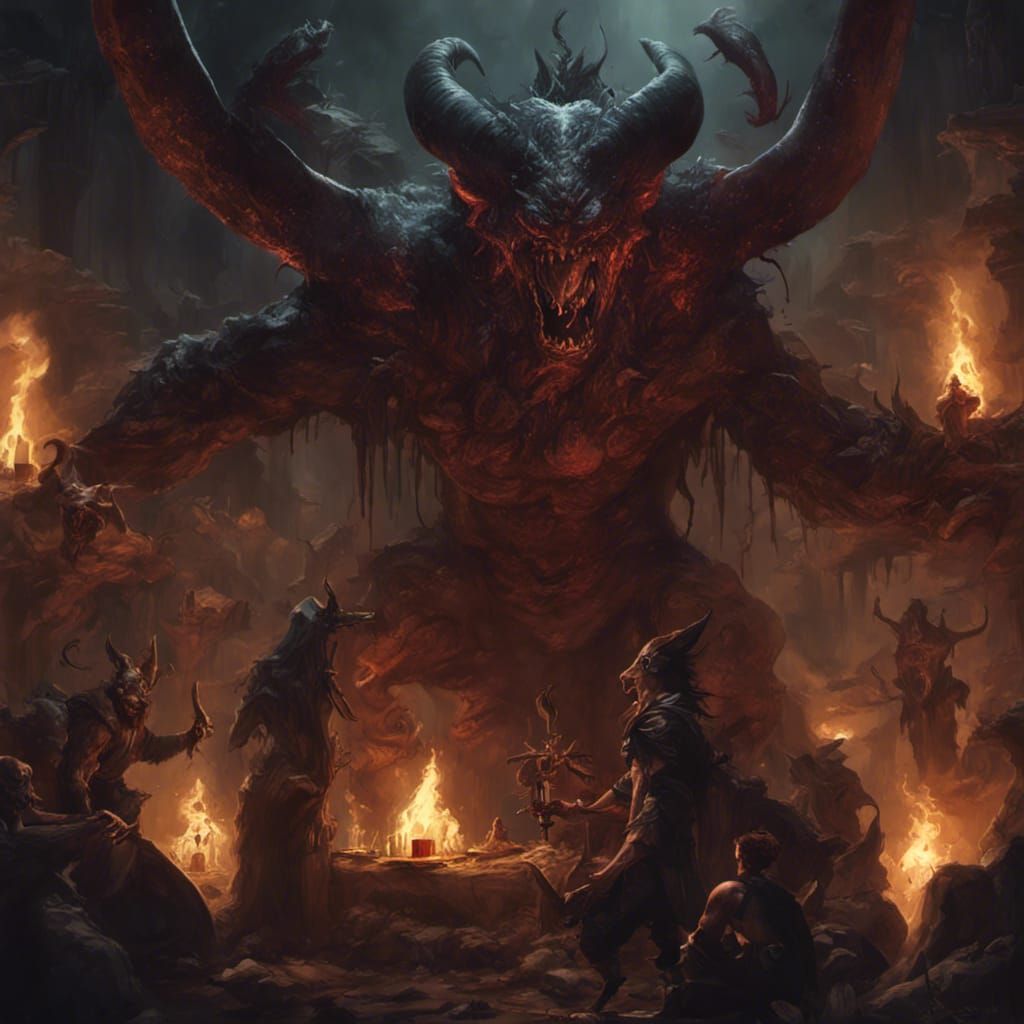 Demon's Tale: A Dark Fantasy Art Piece