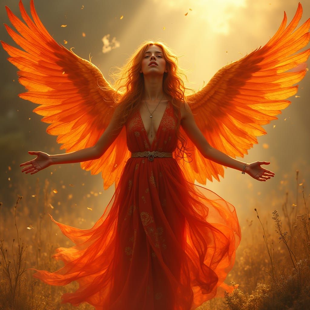 Fiery Phoenix Goddess of Freedom and Empowerment