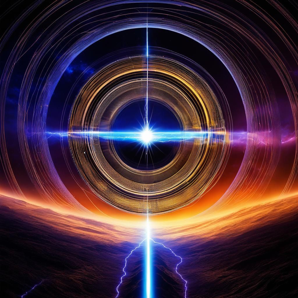 Vibrant Spirograph Design with Electrochemical Mood