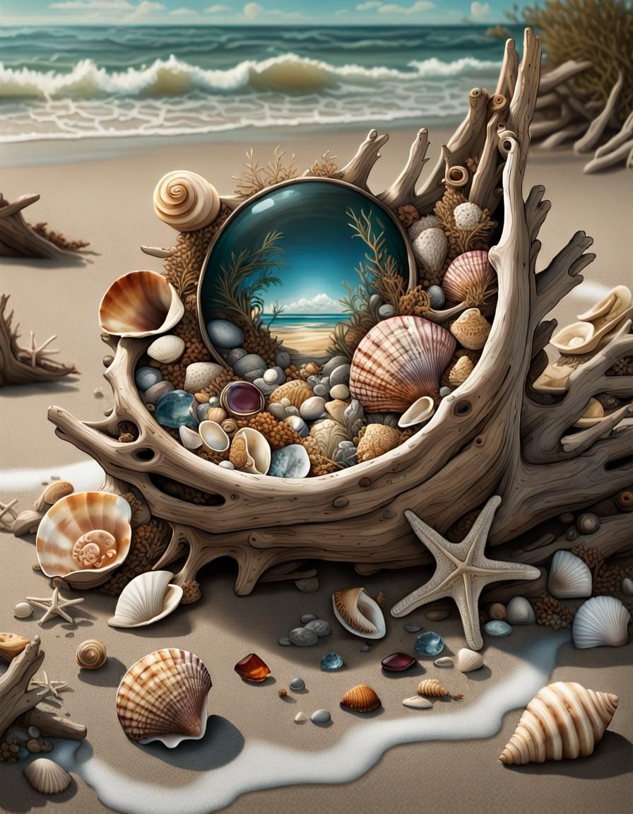 Seashells and Gems Discovered Along the Beach