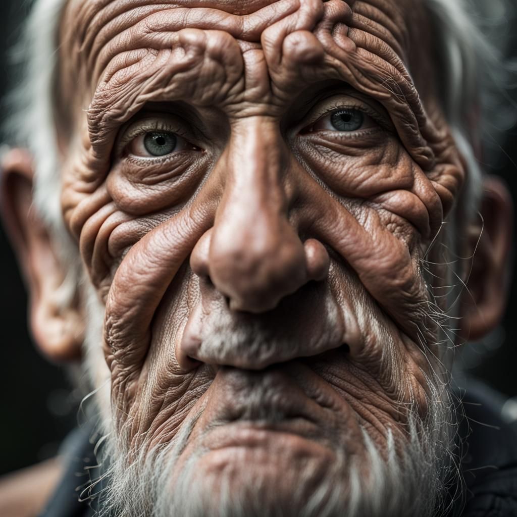 Photorealistic Portrait of an Old Man in 8K UHD