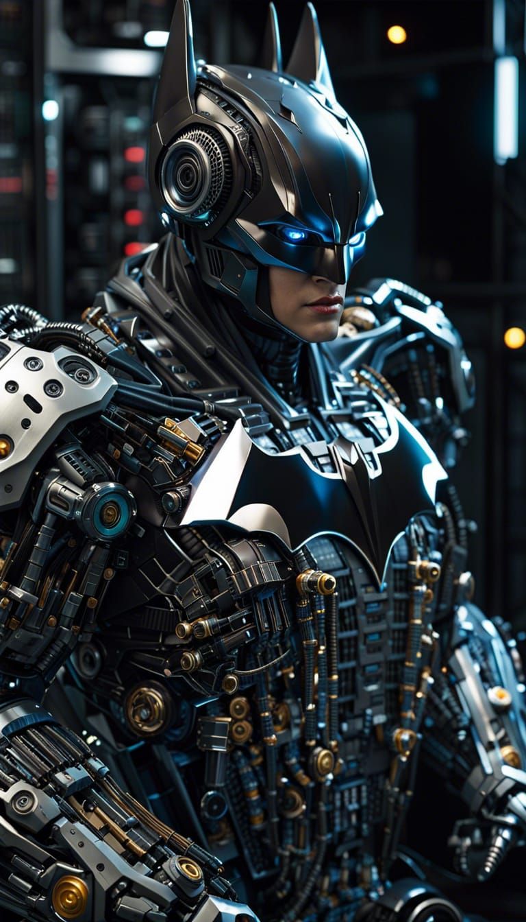 Robotic complex wired biomechanical Batman-Borg