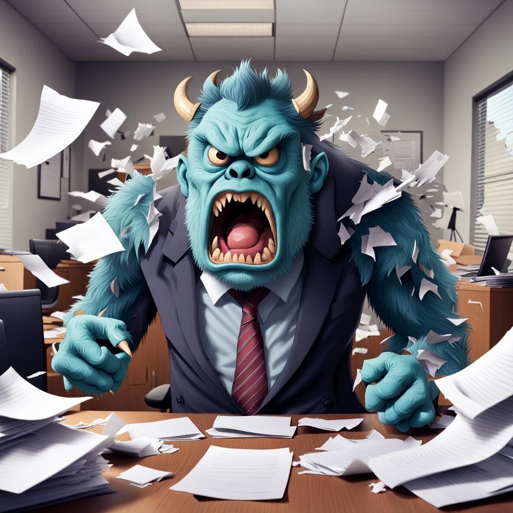 Monster's Chaotic Job Interview: Office Mayhem