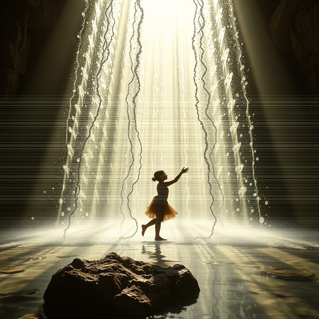 Ethereal Dancer in Fractal Light Dreamscape