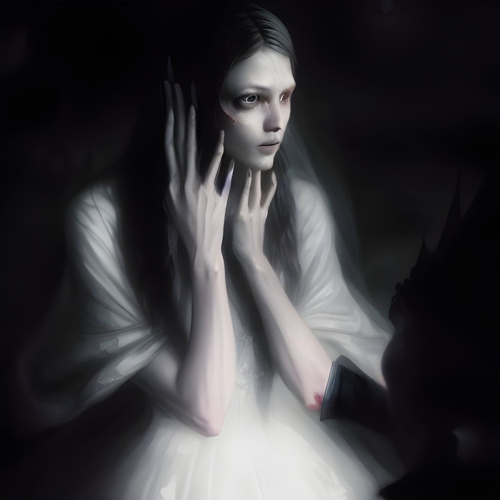 Sinister Horror Bride in Doré and Rutkowski Style