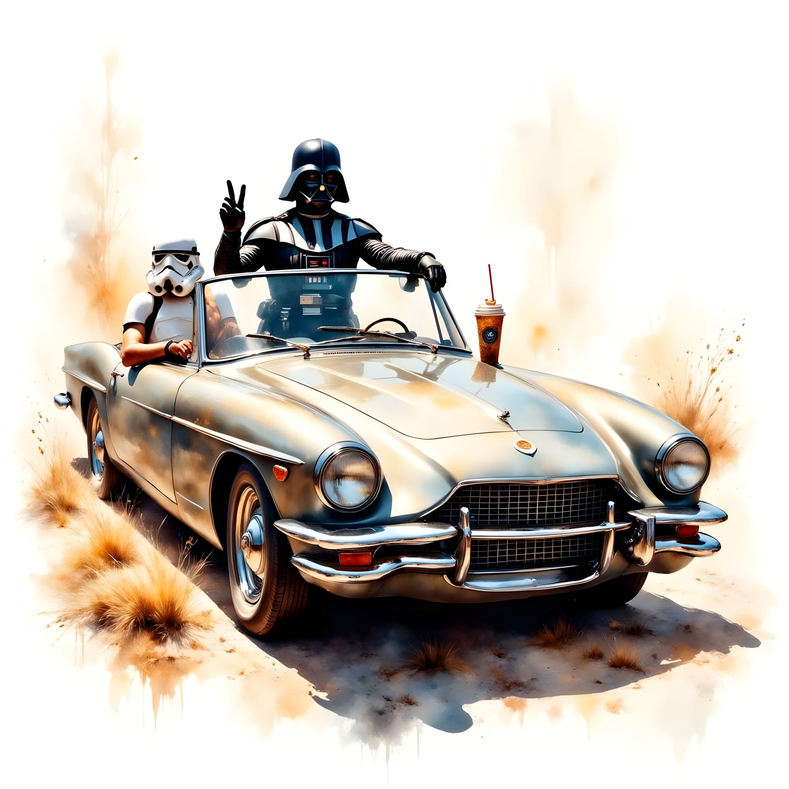 Darth Vader's Day Off: Hyperrealistic T-Shirt Design