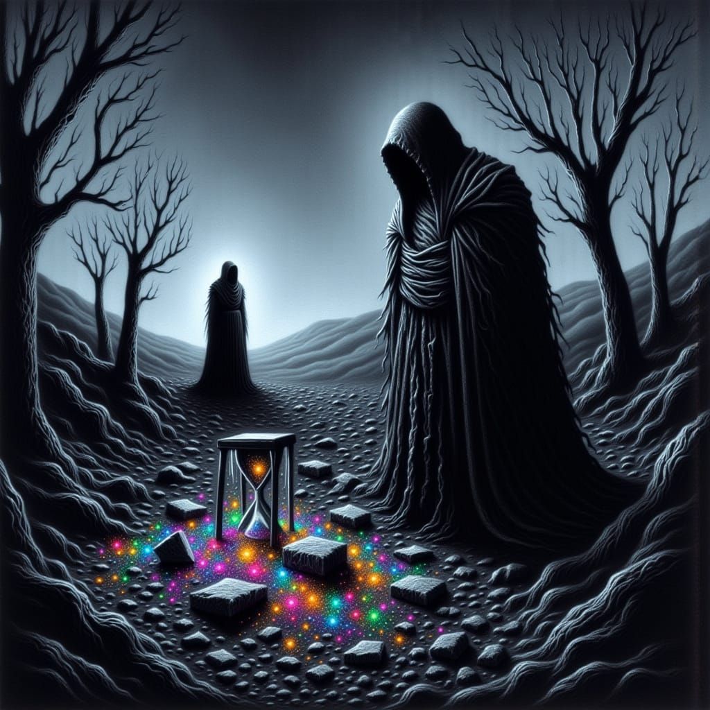 Misty Desolation in a Haunting Melancholy Landscape