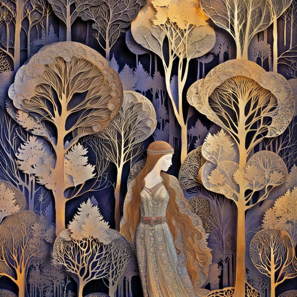 Semi-Abstract Figures in Glasgow Style Assemblage