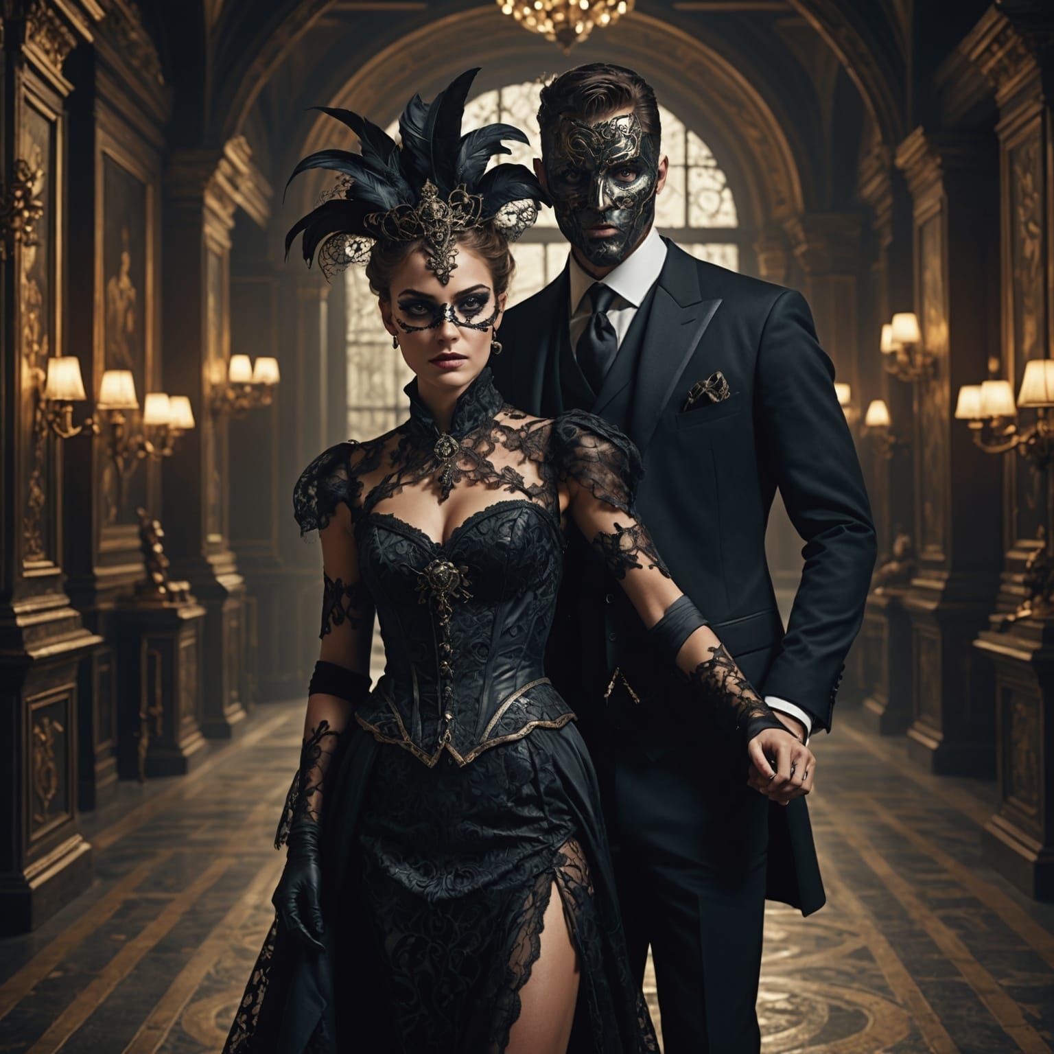 Wrestling Match: Man in Suit vs Woman in Lace