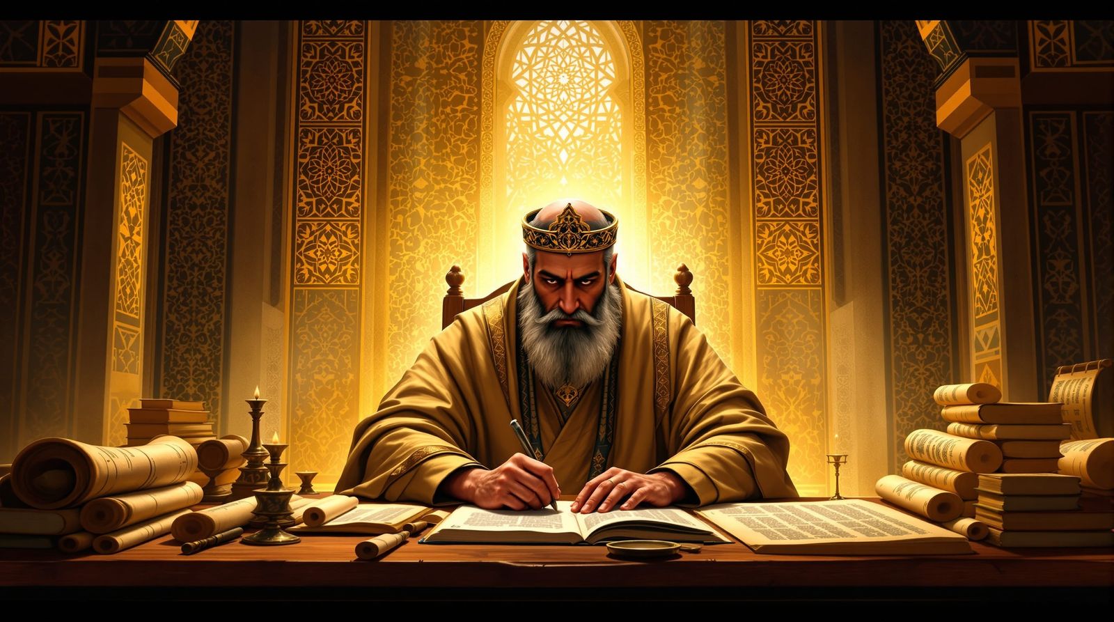 Al-Kindi Contemplating Philosophy in Islamic Style