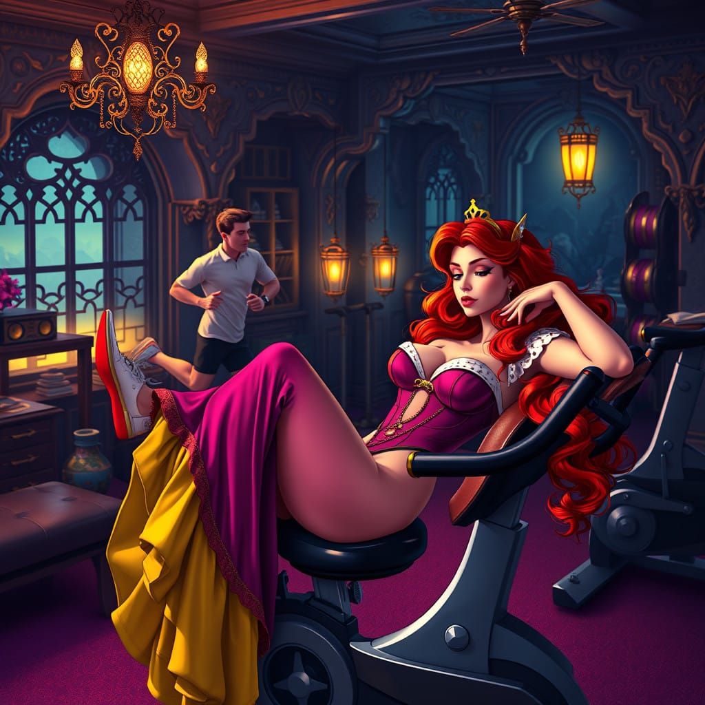 Fantasy Fitness Beauty in Dark Fantasy World