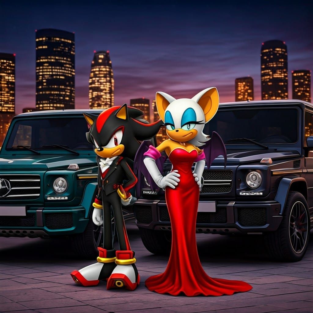 Shadow and Rouge in Futuristic Luxury