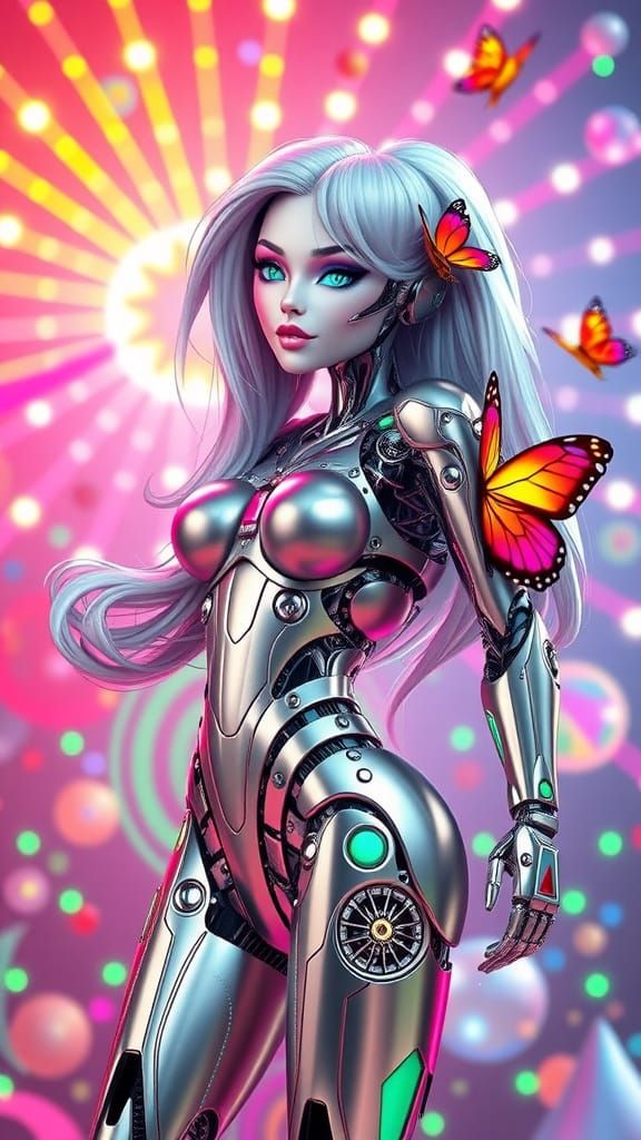 Cyberpunk Goddess of Light and Sound