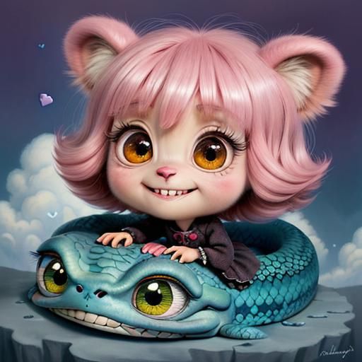 Adorable Creature in Whimsical Chibi Style